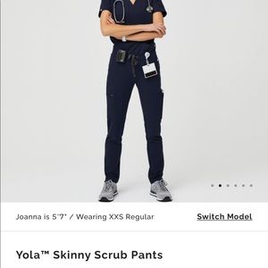 FIGS Yola skinny scrub pants in NAVY xs/tall